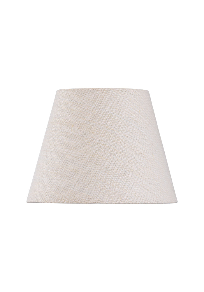 Karin Lampskärm D23 Linne Offwhite. Produktbild, frontvy