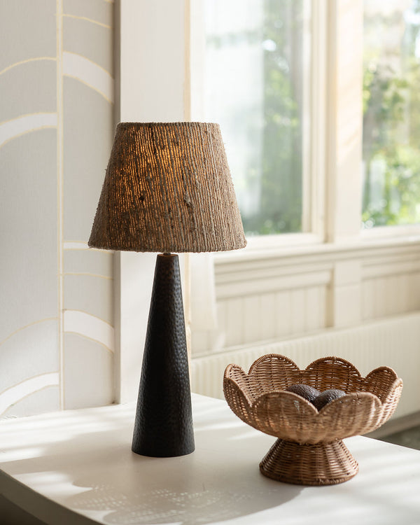 Karin lampskärm D27 Brun Silke/bomull