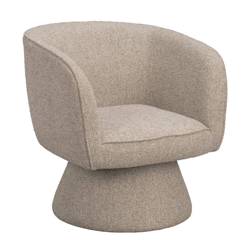 Shoreham fåtölj Beige tyg, snurr. Rowico ljusbeige