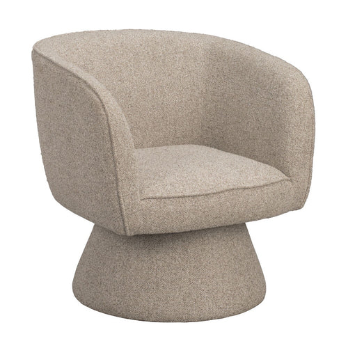 Shoreham fåtölj Beige tyg, snurr. Rowico ljusbeige