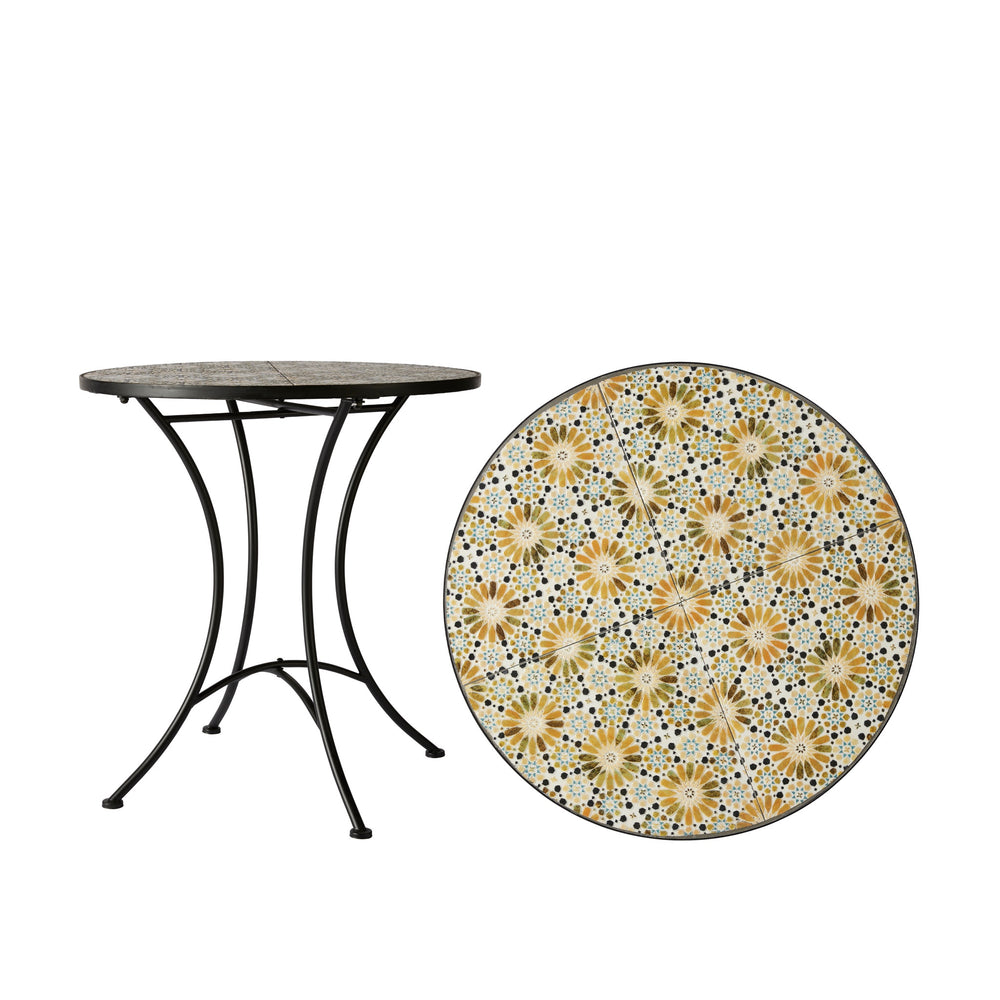 VENICE Bord Blomma multi/svart 60x72cm
