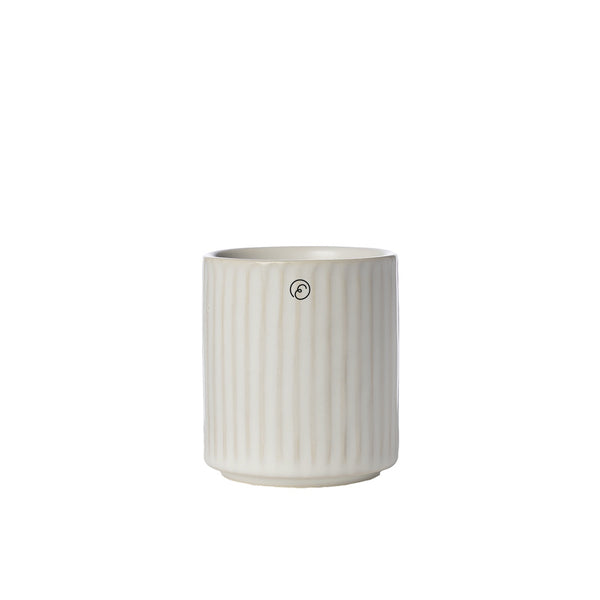 Mugg utan öra Ø7 H8cm Naturvit
