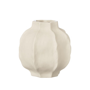 Vas Stengods Ø13 H14cm Naturvit