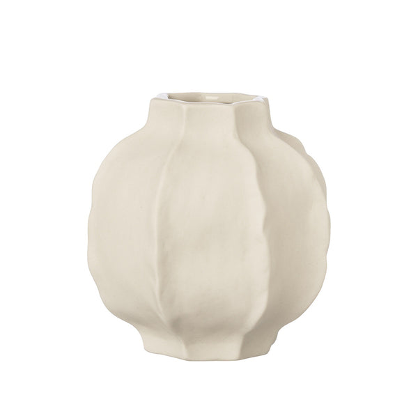 Vas Stengods Ø13 H14cm Naturvit
