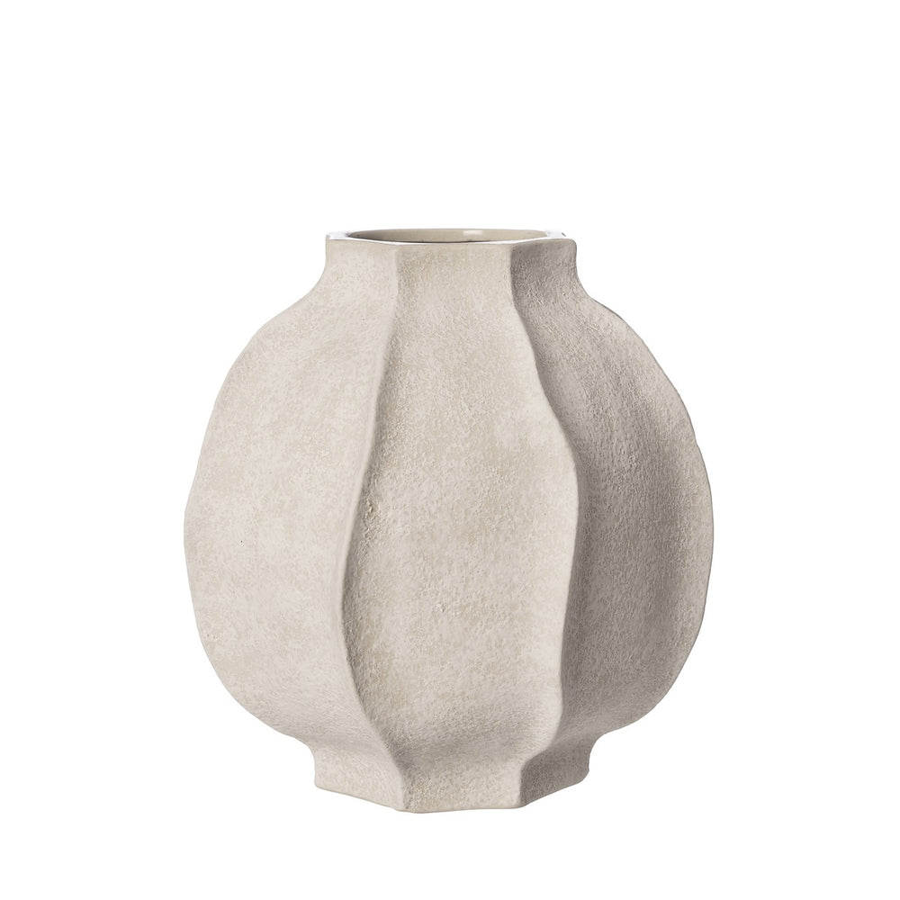 Vas Stengods Ø18 H18cm Naturvit