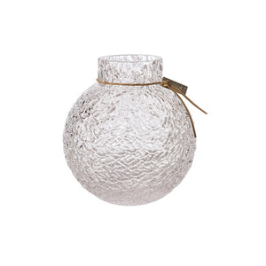 Glasvas mönstrad struktur Ø13 H14cm