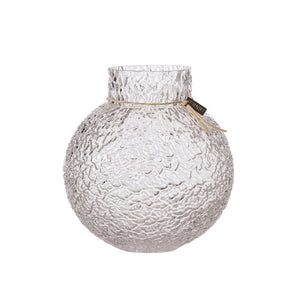 Glasvas mönstrad struktur Ø21 H22cm