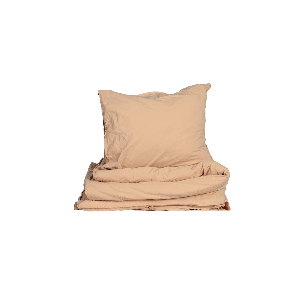 Crinkle Peach påslakanset, produktbild, frontvy