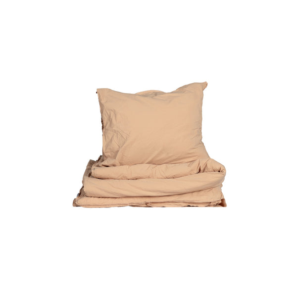 Crinkle Peach påslakanset, produktbild, frontvy