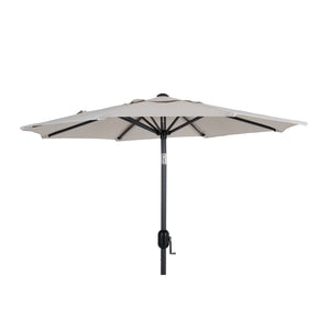 Parasoll i färgen antracit/khaki. Tillverkad i aluminium och polyester.