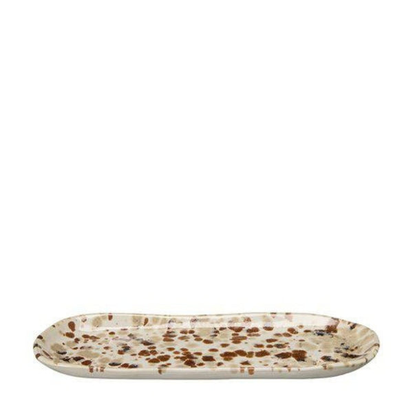 Amanda Fat 29x12cm Offwhite/Brunmelerad- produktbild