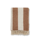 Zara  Pläd 130x170cm, Burn och beige randig pläd- produktbild