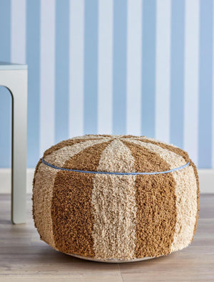 Charoline Puff Ø44 H26cm Multifärgad, brun, bige, blå - miljöbild i ett barnrum