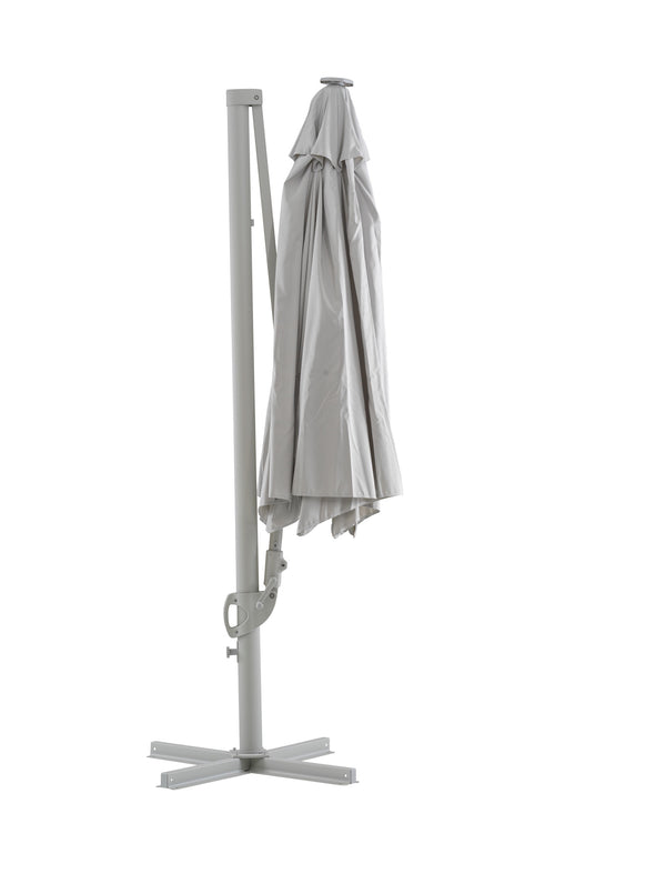 Cilento Hängparasoll Ø350cm m belysning Light grey/khaki