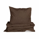 Crinkle Påslakanset 150x210 + 50x60cm espresso- produktbild