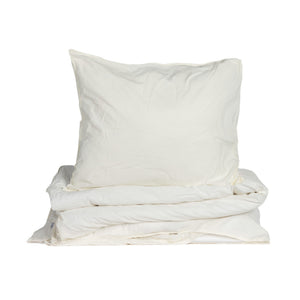 Crinkle Påslakanset 150x210 + 50x60cm off white- produktbild