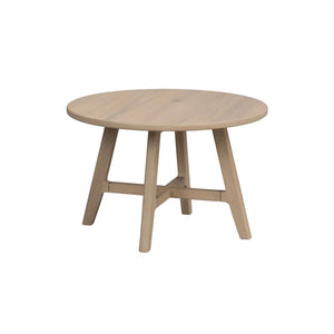 Dumbart Soffbord Ø60cm vitpigmenterad ek- produktbild