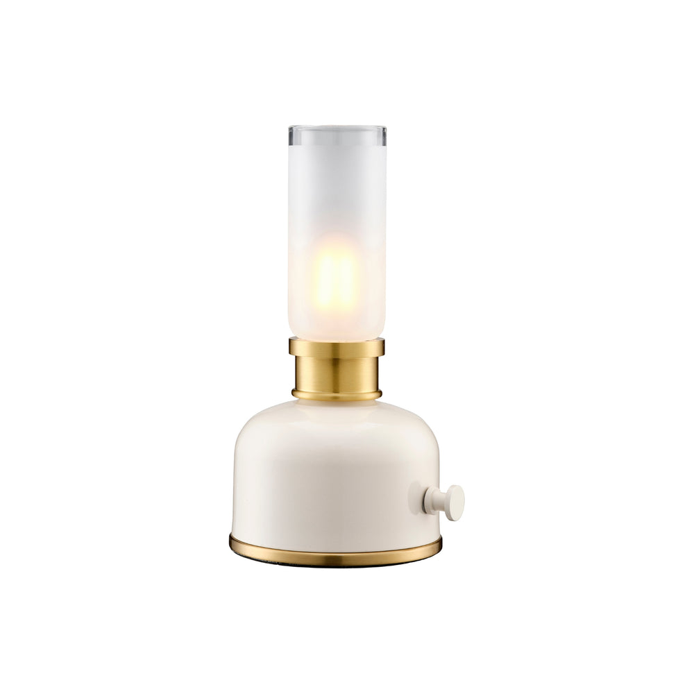 Frida bordslampa beige- produktbild släckt