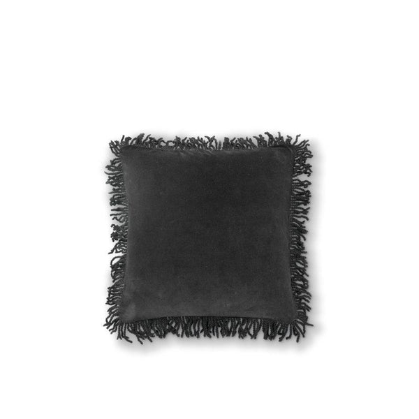 Frill Kuddfodral 50x50cm Sammet mörkgrå- produktbild