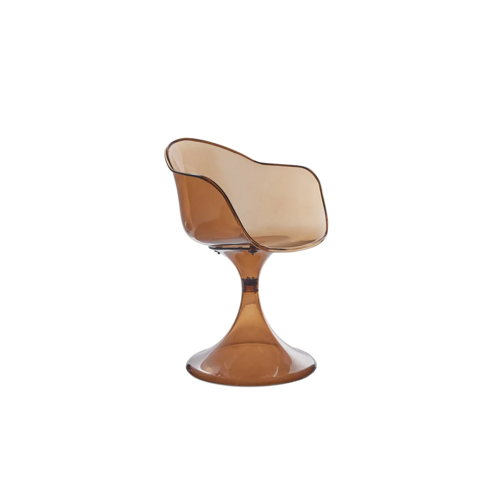 Gloss stol i brown polyuretan – sidovy
