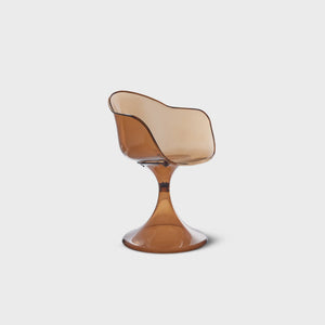 Gloss stol i brown polyuretan – sidovy