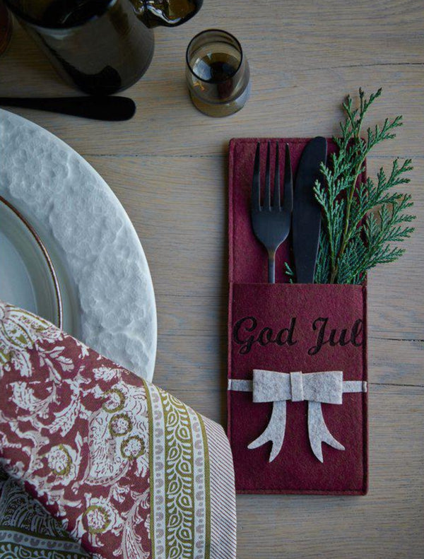 God Jul Bestickhållare 4-pack- miljöbild #Röd/60