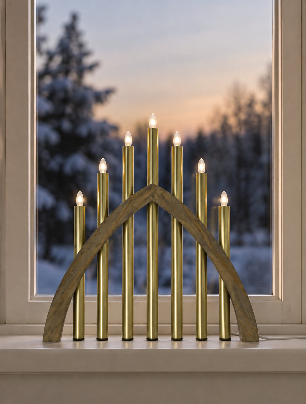 Gotland Adventsljusstake Gråbets/matt- produktbild