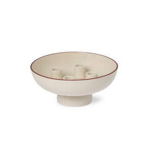 Granhammar Ljusstake Ø21cm Vit/röd- produktbild