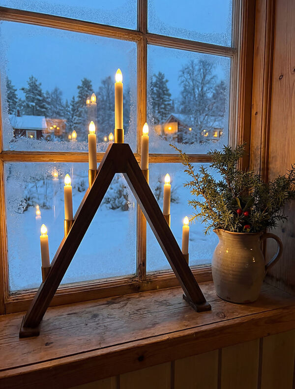 Halland Adventsljusstake Gråbrun- miljöbild