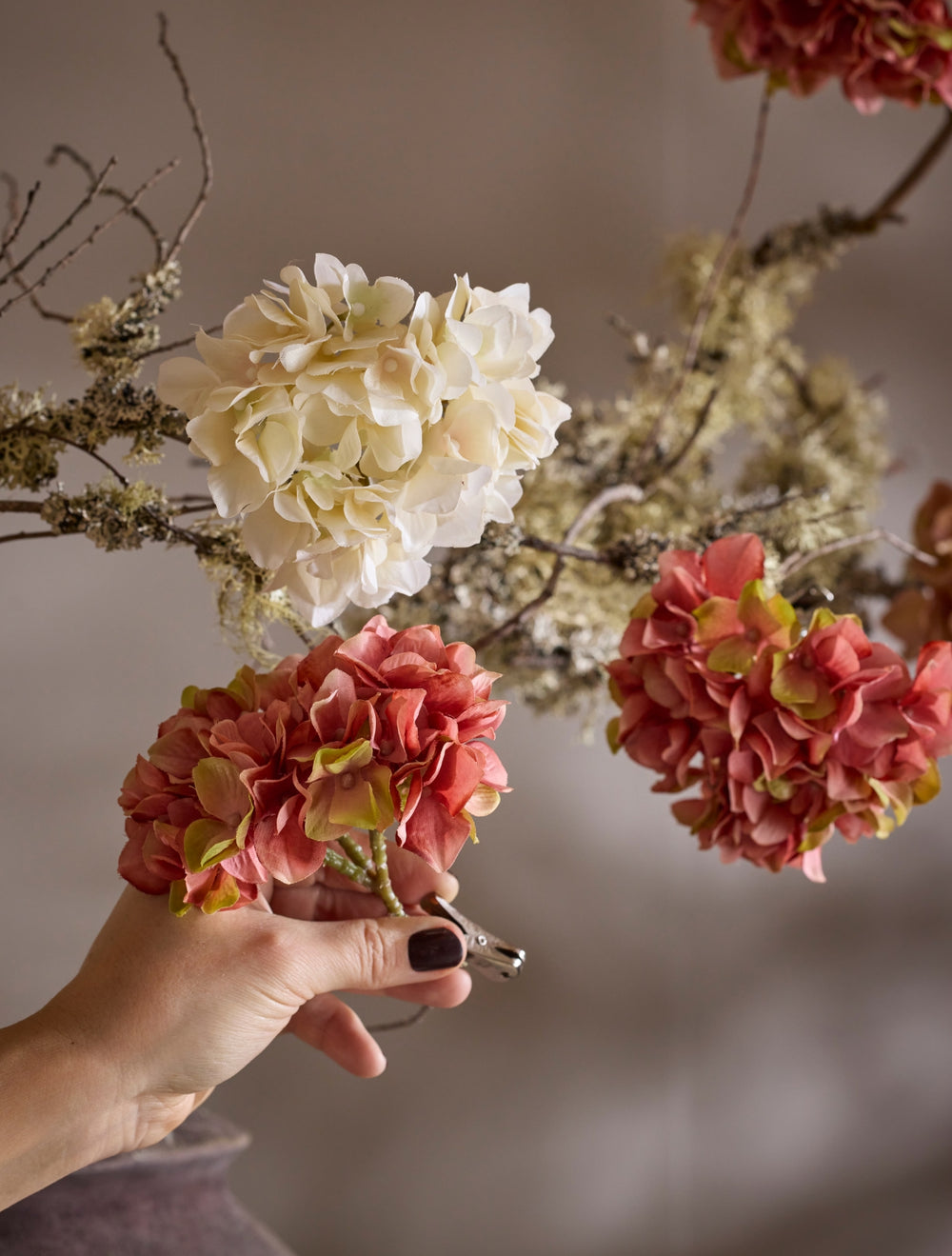 Hortensia md clips Rosa- produktbild