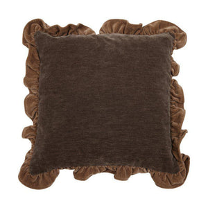 Selma Kuddfodral 45x45cm Sammet- produktbild #Kaffe