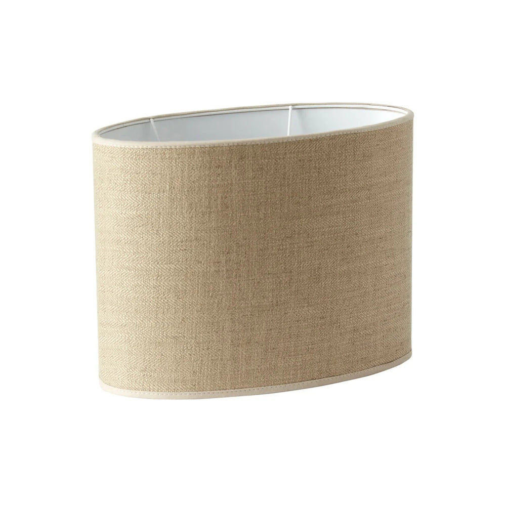 Lampskärm Qvist Modern Oval, 101 Natur 30cm- produktbild frontvy