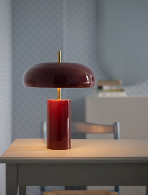 Lex Bordslampa H41 Metall Röd- miljöbild