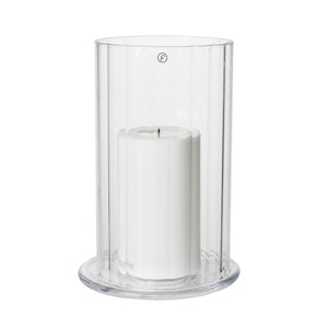 Ljuslykta för blockljus H23cm Glas- produktbild