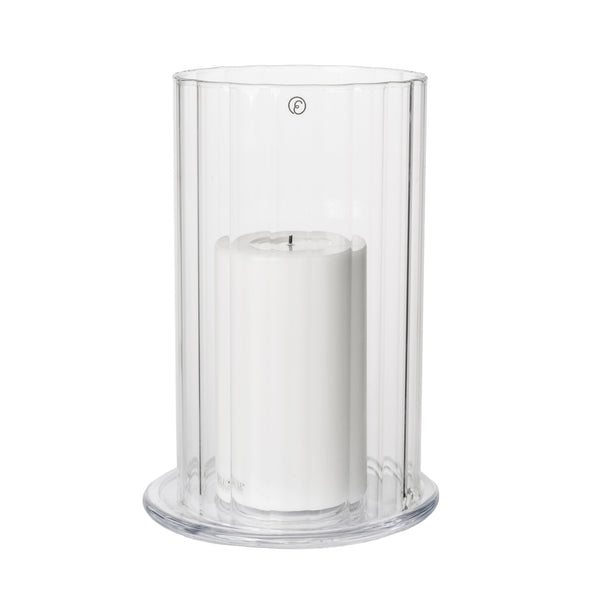 Ljuslykta för blockljus H23cm Glas- produktbild