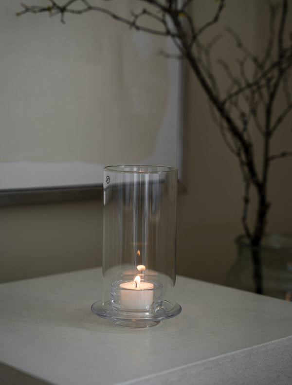 Ljuslykta f värmeljus Ø10H18cm Glas- miljöbild