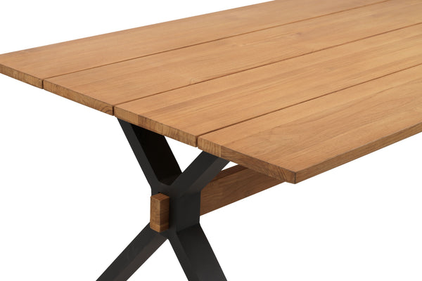 Mark Matbord Teak / Svart metall 230x95cm