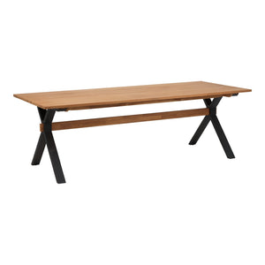 Mark Matbord Teak / Svart metall 230x95cm
