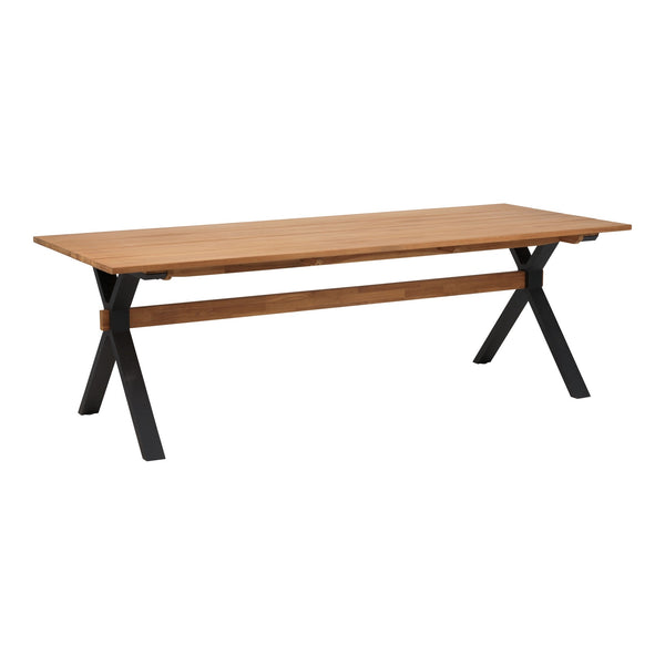 Mark Matbord Teak / Svart metall 230x95cm