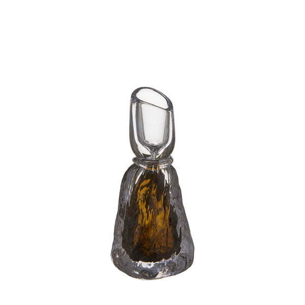 Melina Ljusstake H15cm Brun glas- produktbild