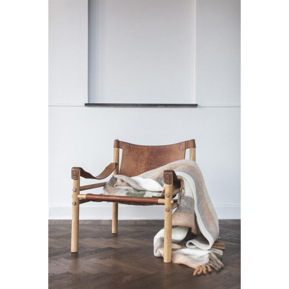 Pläd Morgan Multifärgad 130x170cm- produktbild, grön,brun orange, vit