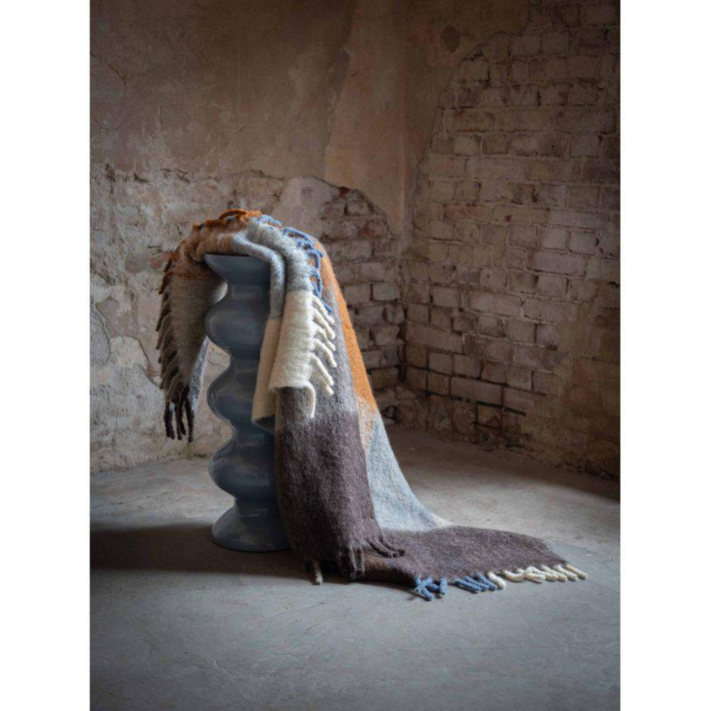 Mira Pläd 130x170 cm Blå multifärgad/rutig - produktbild