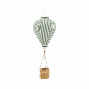 Pomp-mobile Ballong Ø25 H65cm Grön randig- produktbild