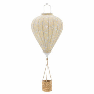 Pomp - mobile Ballong Ø35 H85cm Gul med vita blommor- produktbild