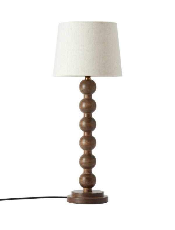 Qvist Lampfot 413 Brown 53cm- produktbild med lampskärm