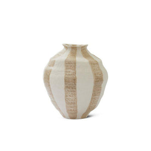 Raia L Vas beige/vit randig - produktbild