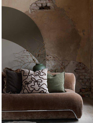 Rosett Kuddfodral 48x48cm Brun/70- miljöbild #Brun/70