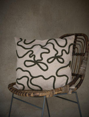 Rosett Kuddfodral 48x48cm- miljöbild #Grön/40