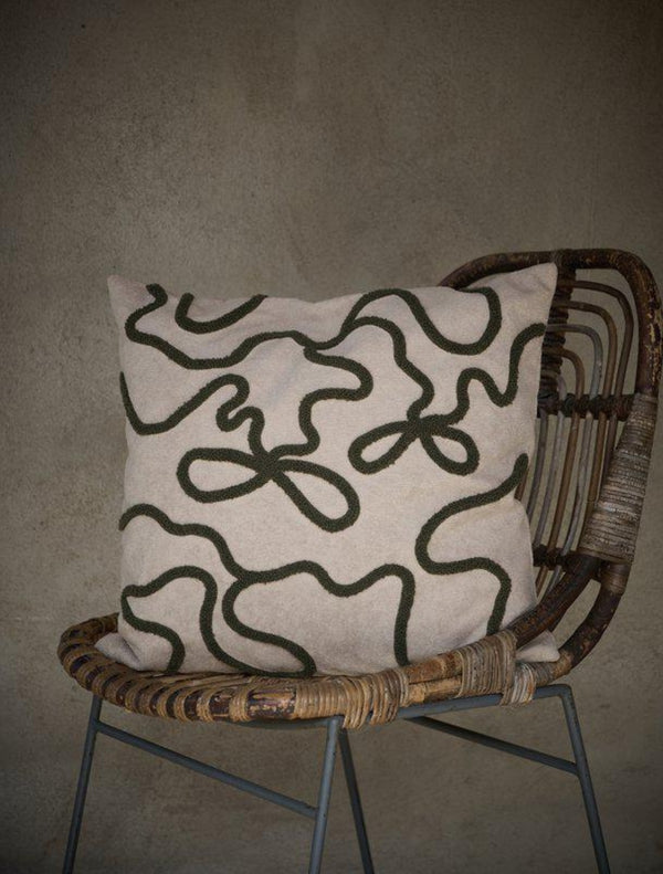 Rosett Kuddfodral 48x48cm- miljöbild #Grön/40