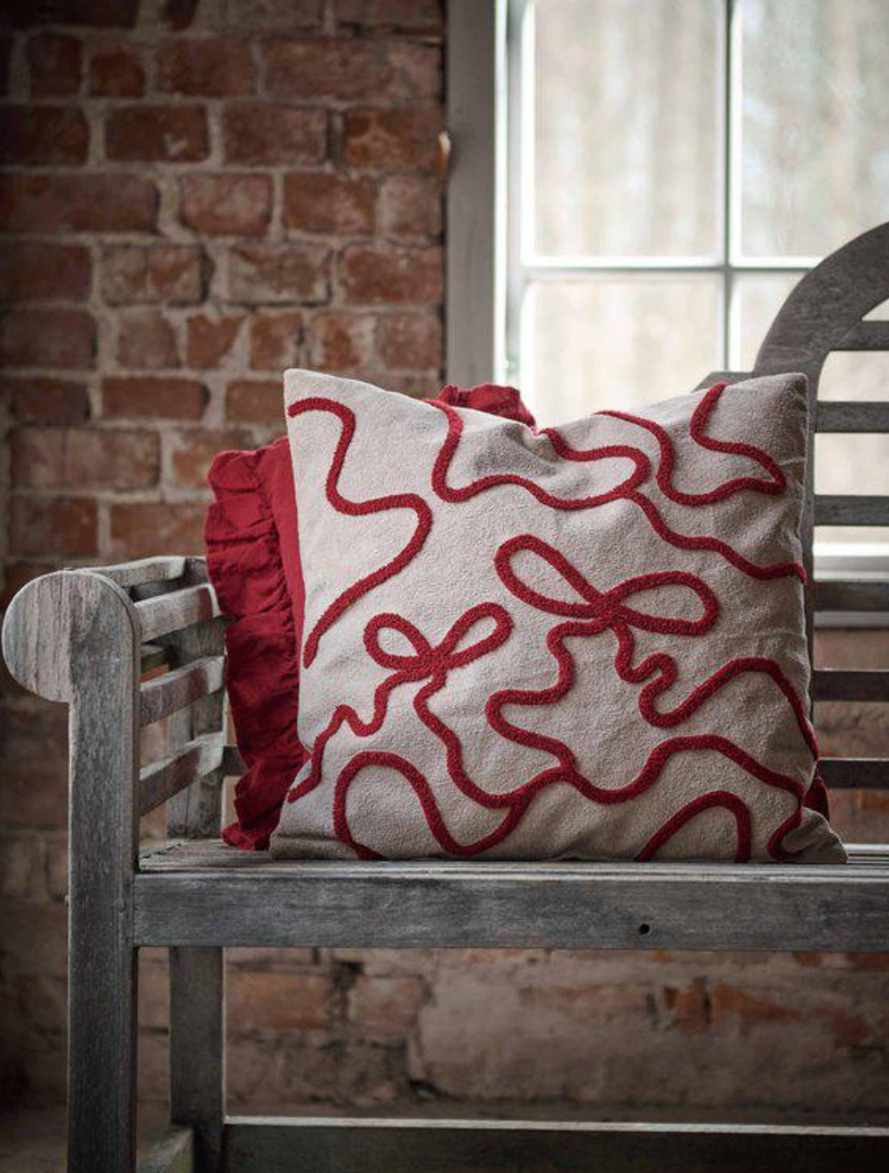 Rosett Kuddfodral 48x48cm- produktbild #Röd/63
